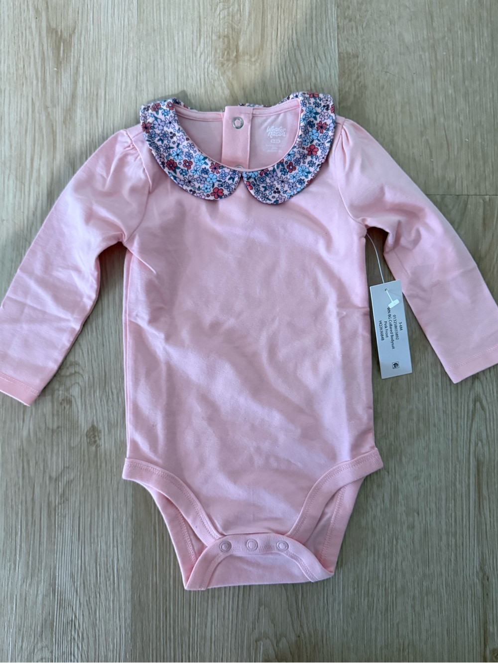 Wonder Nation Pink Floral Onesie